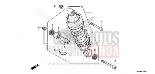 KISSEN, HINTEN CB1000RF de 2015